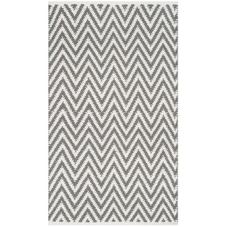 Safavieh Montauk Hand Woven Rectangle Rug- Grey - Ivory- 8 x 10 ft. MTK812A-8